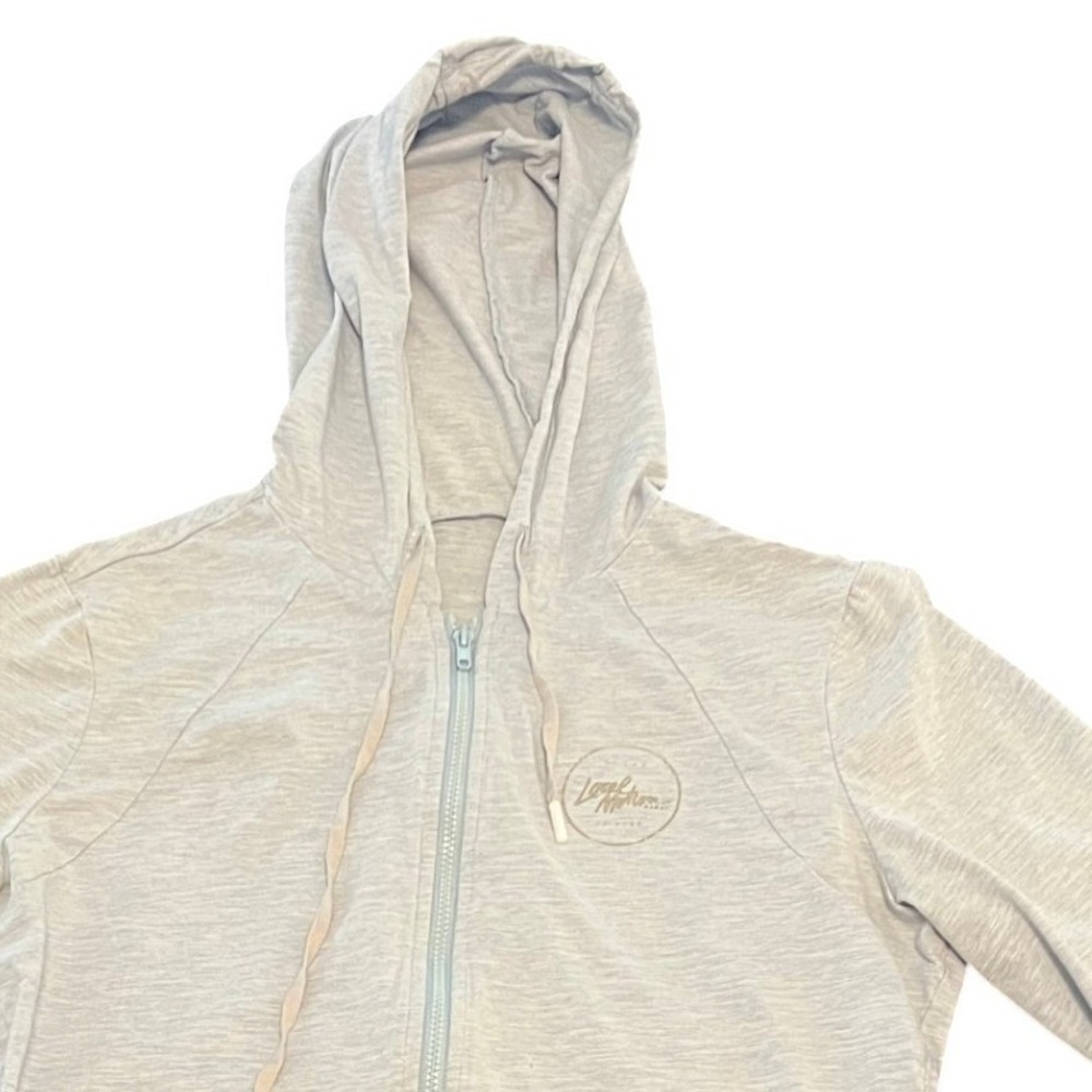 Local Motion Womens Full Zip Hoodie Light Blue Heathered Space Dye Size M
